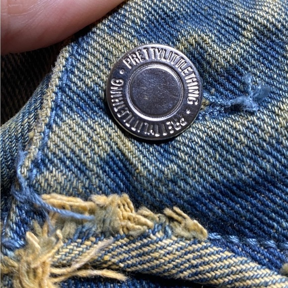 PrettyLittleThing Tall Distressed Detail High Waist Wide Leg Jeans Women’s Size4 - Picture 12 of 13